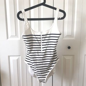 GAP stripped one piece swim suit size L